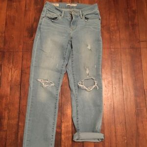 Levi curvy straight jeans light wash